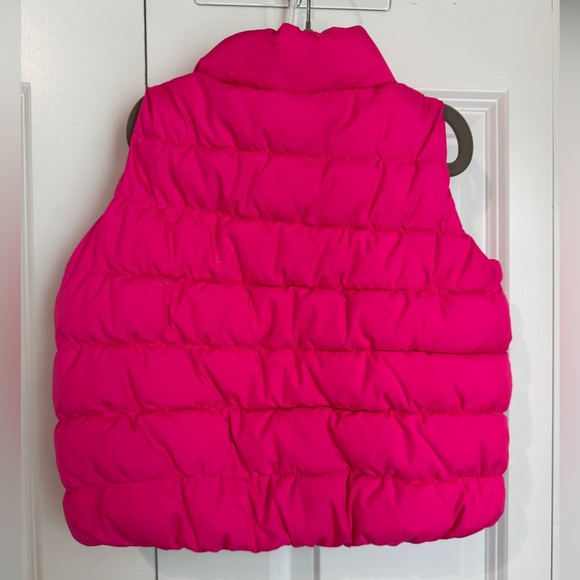 GAP Kids Bright Pink Puff Vest size XS (4-5) - Picture 3 of 4